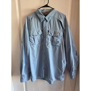 Mens 2xl Long sleeve Vented Columbia Guidewear Shirt Blue